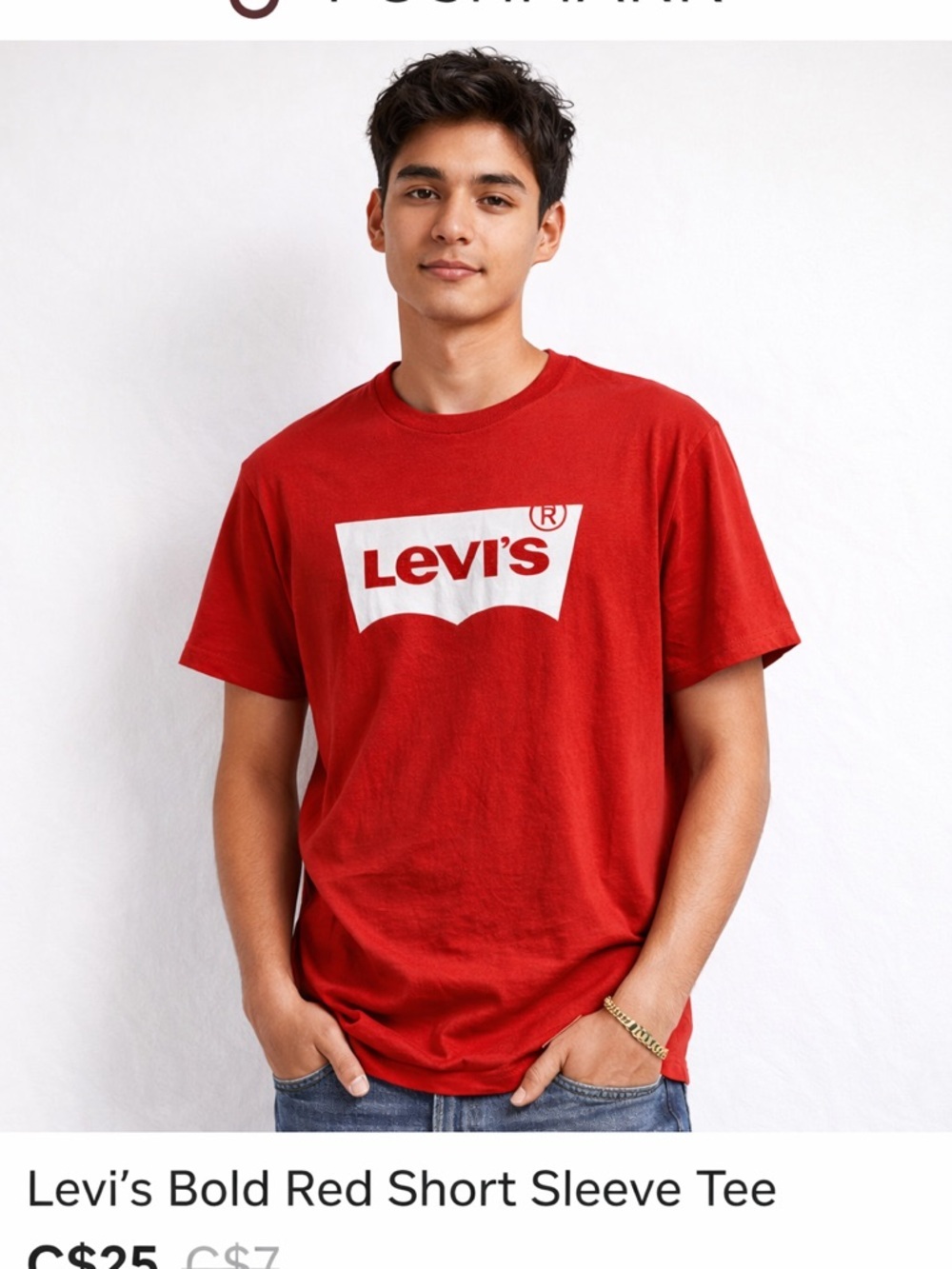 Levi's Bold Red Short Sleeve Tee